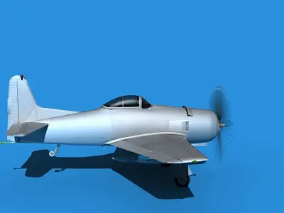 Grumman F8F-2 Bearcat V00 3D model