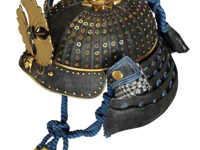 Helmet of  Samurai 001 3D model