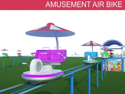 Amusement Air Bike 3D model