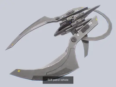 Scifi patrol vehicle collection 3D Model Pack purchase