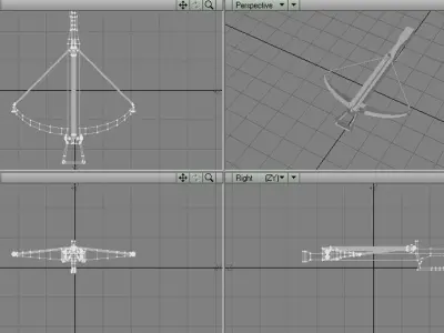 Crossbow - Medieval Type 1 3D model
