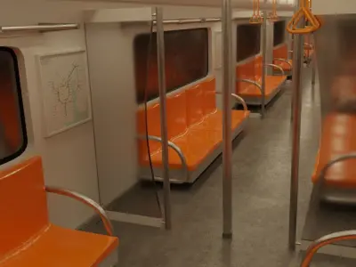 Blender Metro interior 3D model