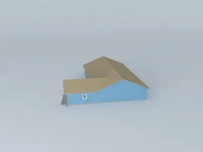 Furnished house with train layout Free 3D model