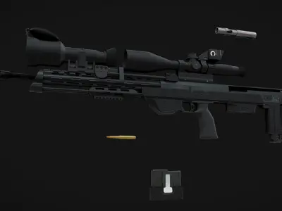 DSR-50 Low-poly 3D model