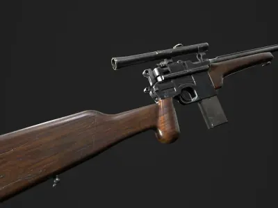 C96 Carbine Low-poly 3D model