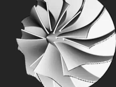 Turbo compressor wheel 3D print model