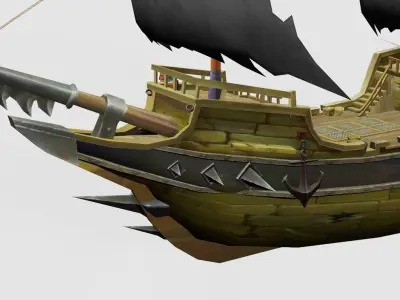 Pirate War Ships Low-poly 3D model