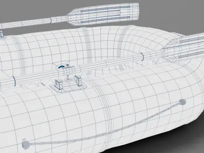 Inflatable Row Boat 3D model