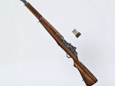 M1 Garand Rifle for G8F 3D model