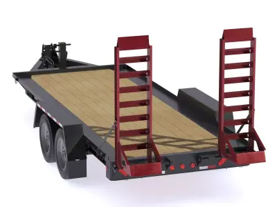 Towmaster T-16D Drop Deck trailer 3D model