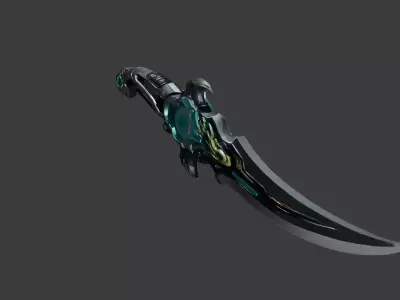 Futuristic Energy Core Sci-Fi Dagger 3D model