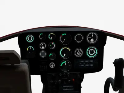helicopter Low-poly 3D model by 3DFIGURES from CGTrader