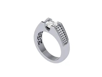 Wedding Ring 3D print model 87