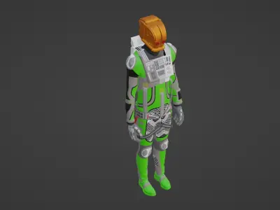 Robot Soldier - Assault Soldier Low-poly 3D model 33