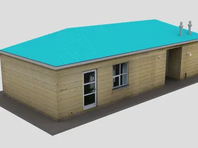 Realistic European City Block Building 27 Low-poly 3D model
