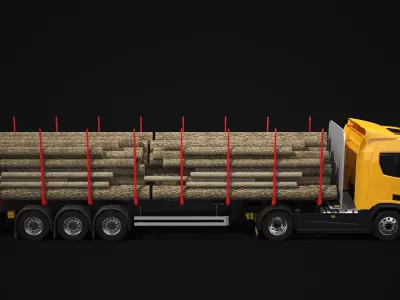 Timber Truck 3D model