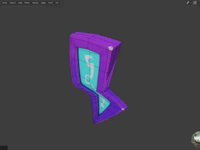 3D Sword and thunder Model Low-poly 3D model