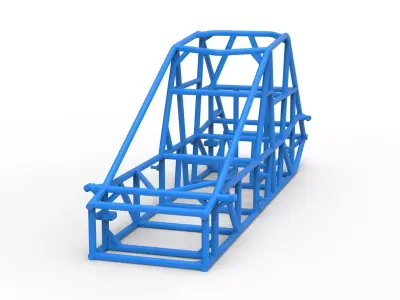 Frame of Experimental Pavement Silver Crown Car V2 Scale 1 to 25 3D print model