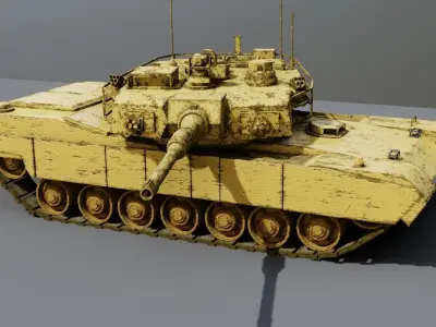 tank for games Low-poly 3D model
