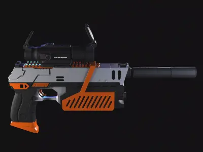 The Lawgiver Judge Dredd version 2 3D model