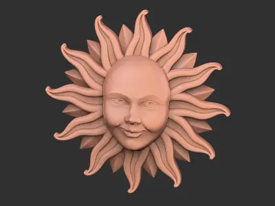 Sun - clock 3D print model