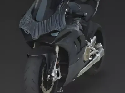 Realistic Carbon Superbike 3D Model Low-poly 3D model