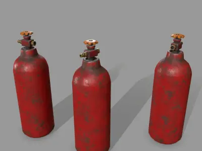 Propane Tank Low-poly 3D model