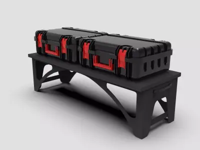 Generic Plastic Off-Road Storage Boxes Low-poly 3D model