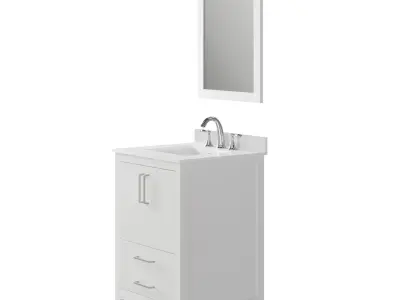 OVE Bellezzo 24 Combo White Vanity 3D model