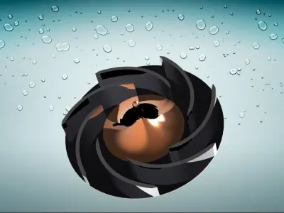 impeller circular clock Free 3D model