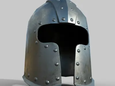 Warrior helmet Version 2 Low-poly 3D model