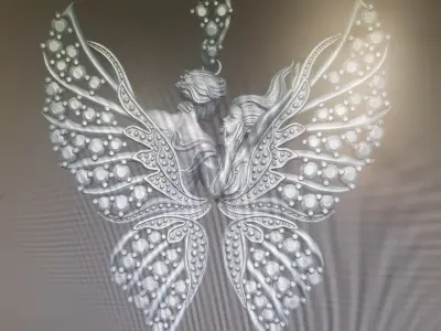 Pendiente Mariposa para Pareja 3D print model
