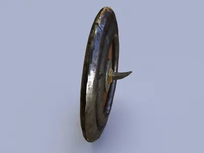 Dwarf shield Low-poly 3D model purchase