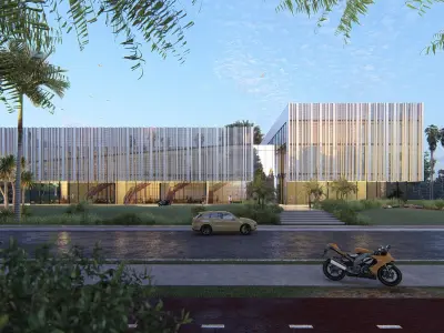 Commercial building Revit Lumion with 3d grass 3D model purchase