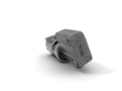 Futuristic Tactical Scope Model Pack Low-poly 3D model