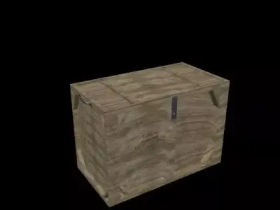 Wooden Crate Low-poly 3D model 17