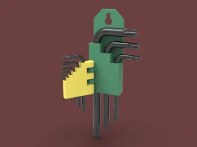 Torx Key Set 3D model