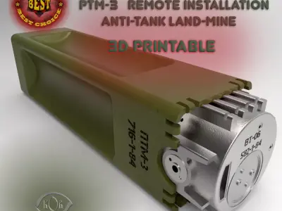 PTM3 remote installation antitank mine 3D Printable MOCKUP 3D model