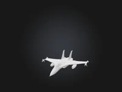 Futuristic Sci-Fi Jet Fighter 3D Model  Low-poly 3D model