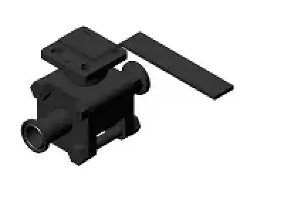 Sanitary Ball Valve OD 1-2 in 3D model