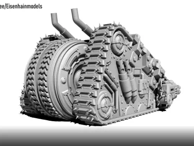 Flitzer-K1 Wargame Tank 3D print model