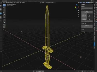 Knife 3D model 4