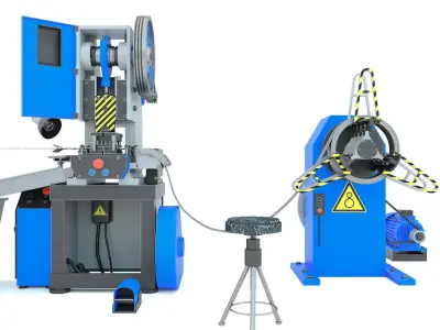 Machine tool mechanical press stamping line K2116 3D model
