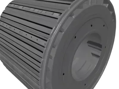 Industrial Track Roller Wheel 3D model