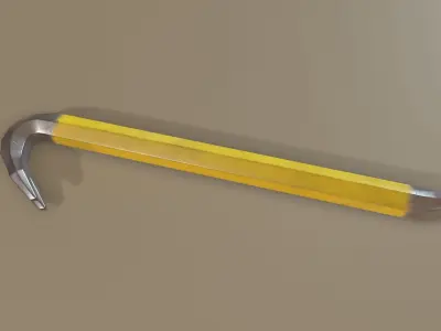 Tool Kit with Crowbar Low-poly 3D model