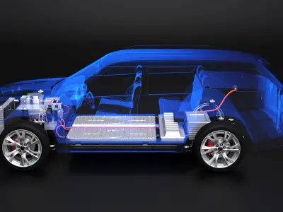  Generic Electric Car FWD Chassis X-Ray 