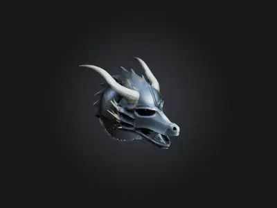 Dragon Helm Low-poly 3D model