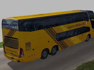Marcopolo Paradiso 1800DD Expreso Molina SAC Low-poly 3D model