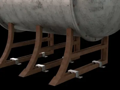 Sci-Fi Toxic Gas Barrels 3D model