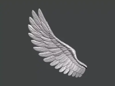 3D Model-WING0006 angel wing 3D print model